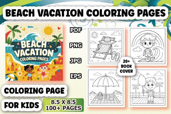 Download Beach Vacation Coloring Pages for Kids - Vacation coloring pages Collection